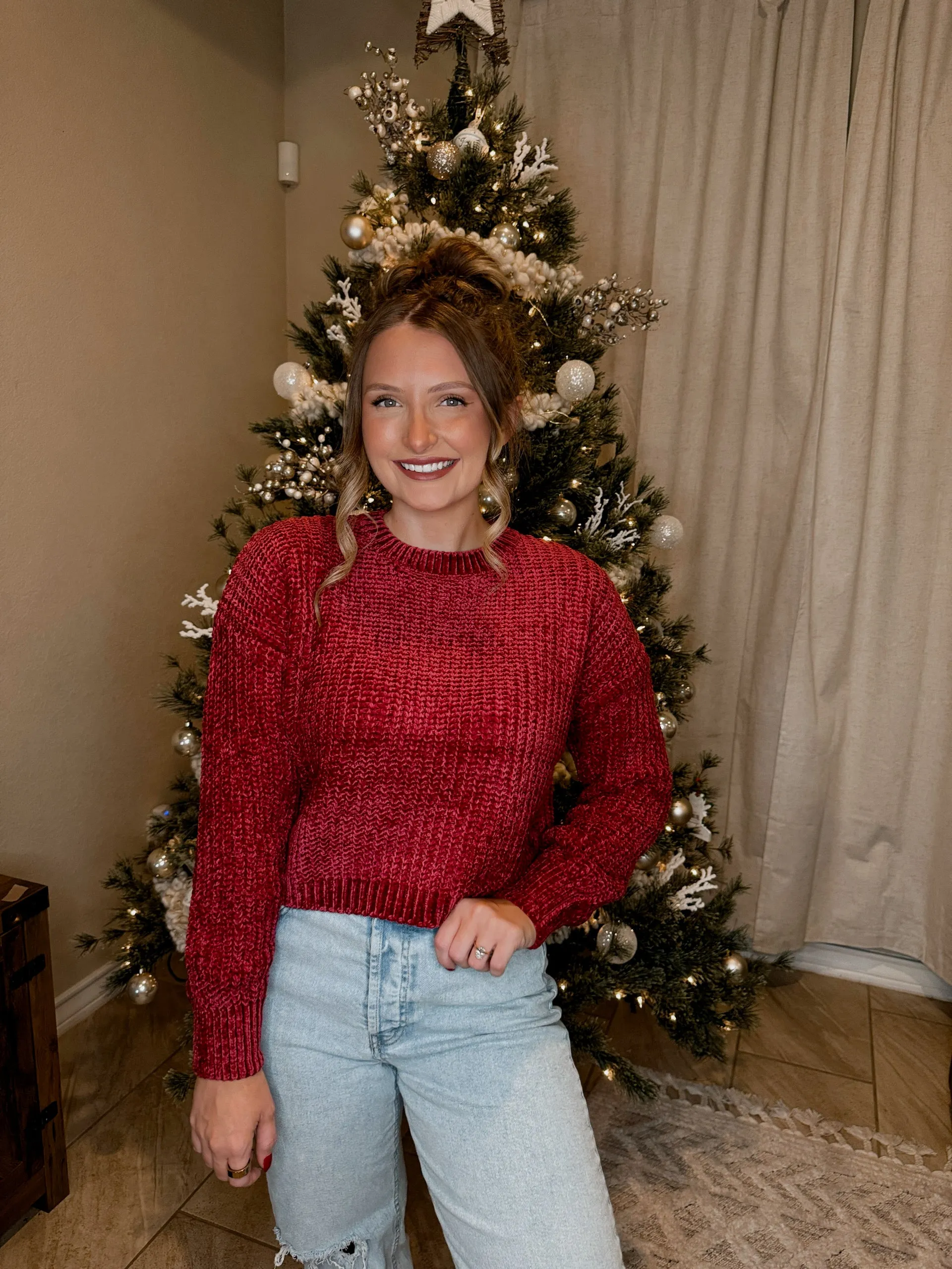 Chenille Knit Sweater - 5 Colors Available