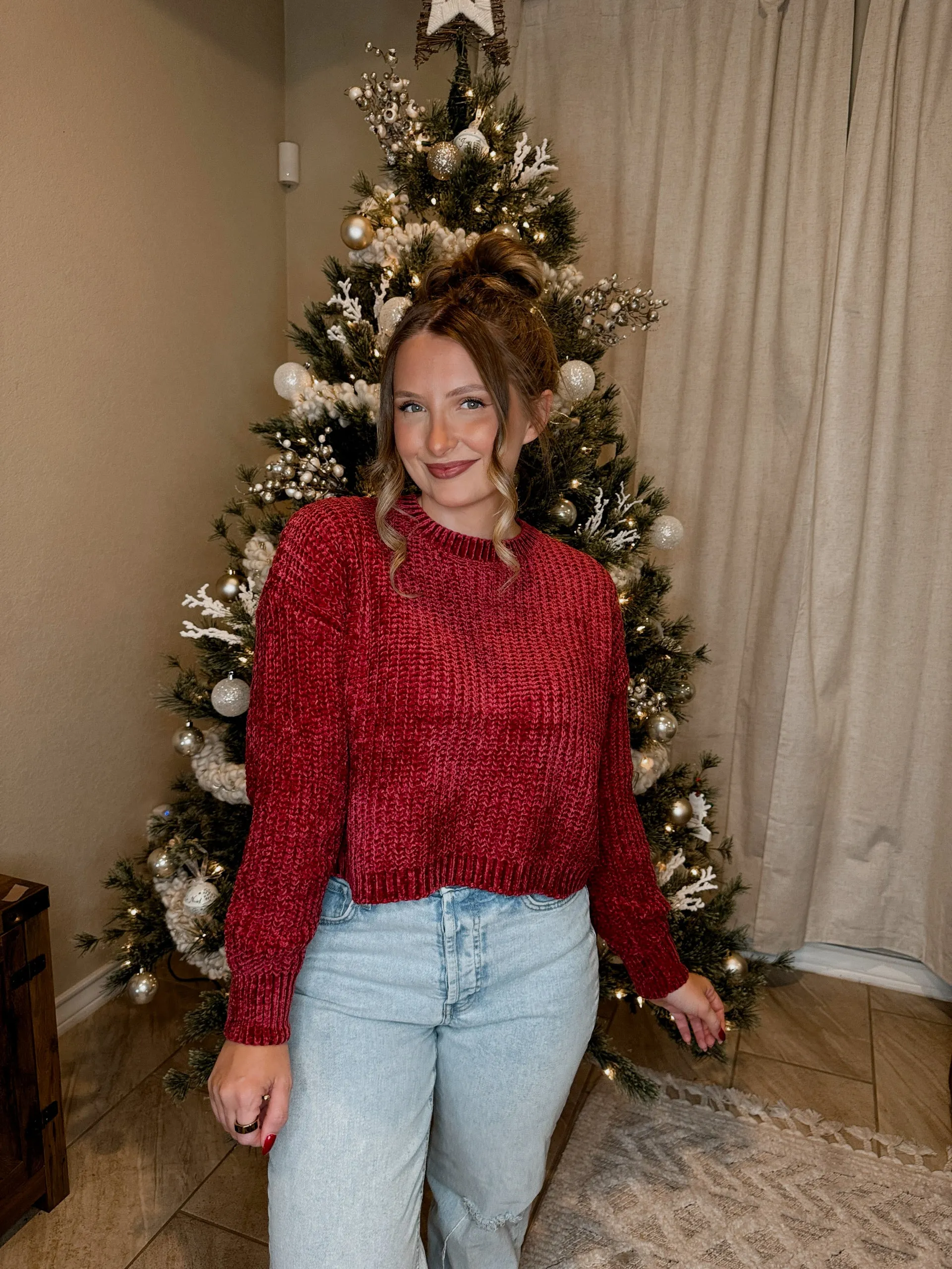Chenille Knit Sweater - 5 Colors Available