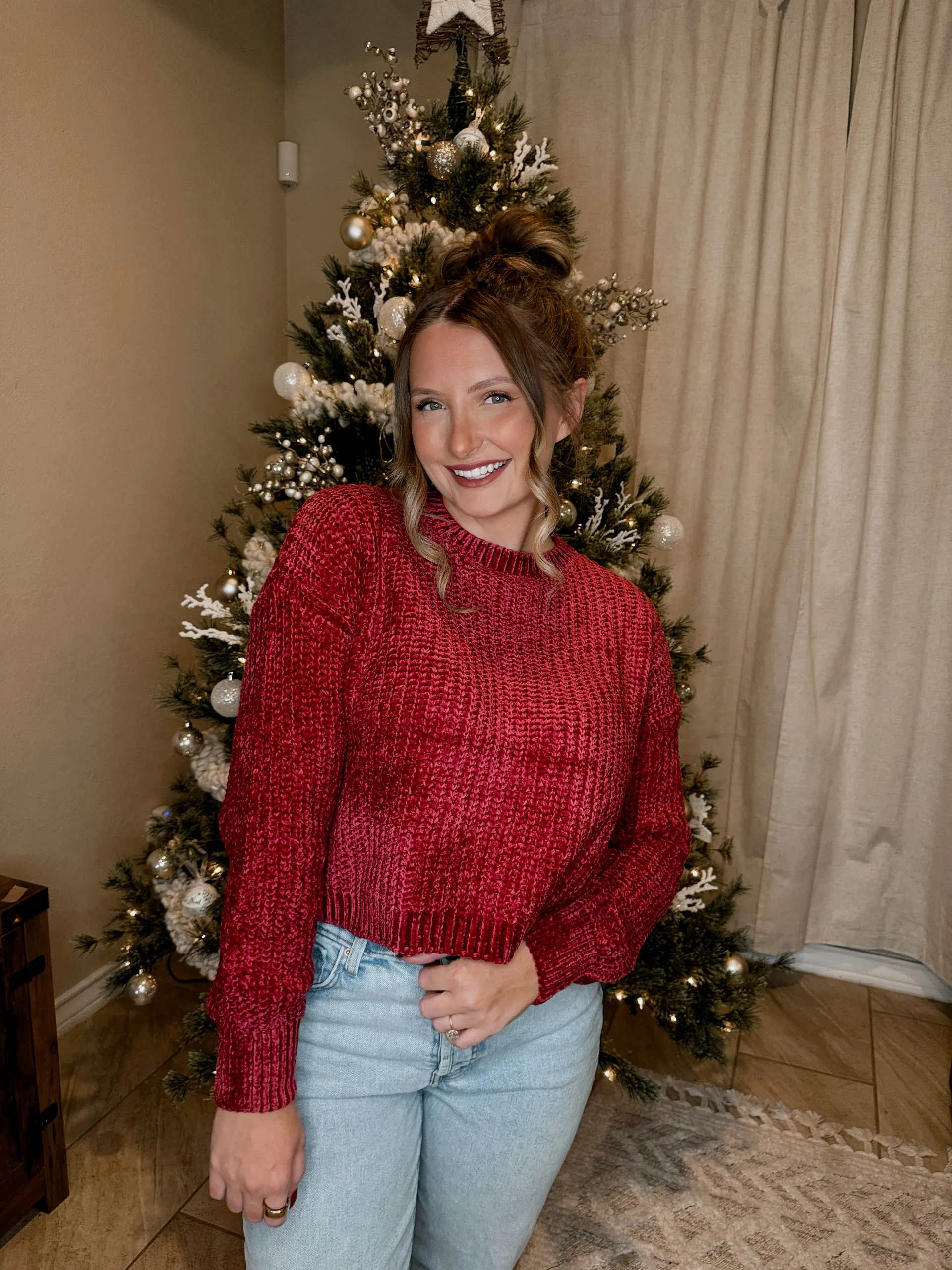 Chenille Knit Sweater - 5 Colors Available