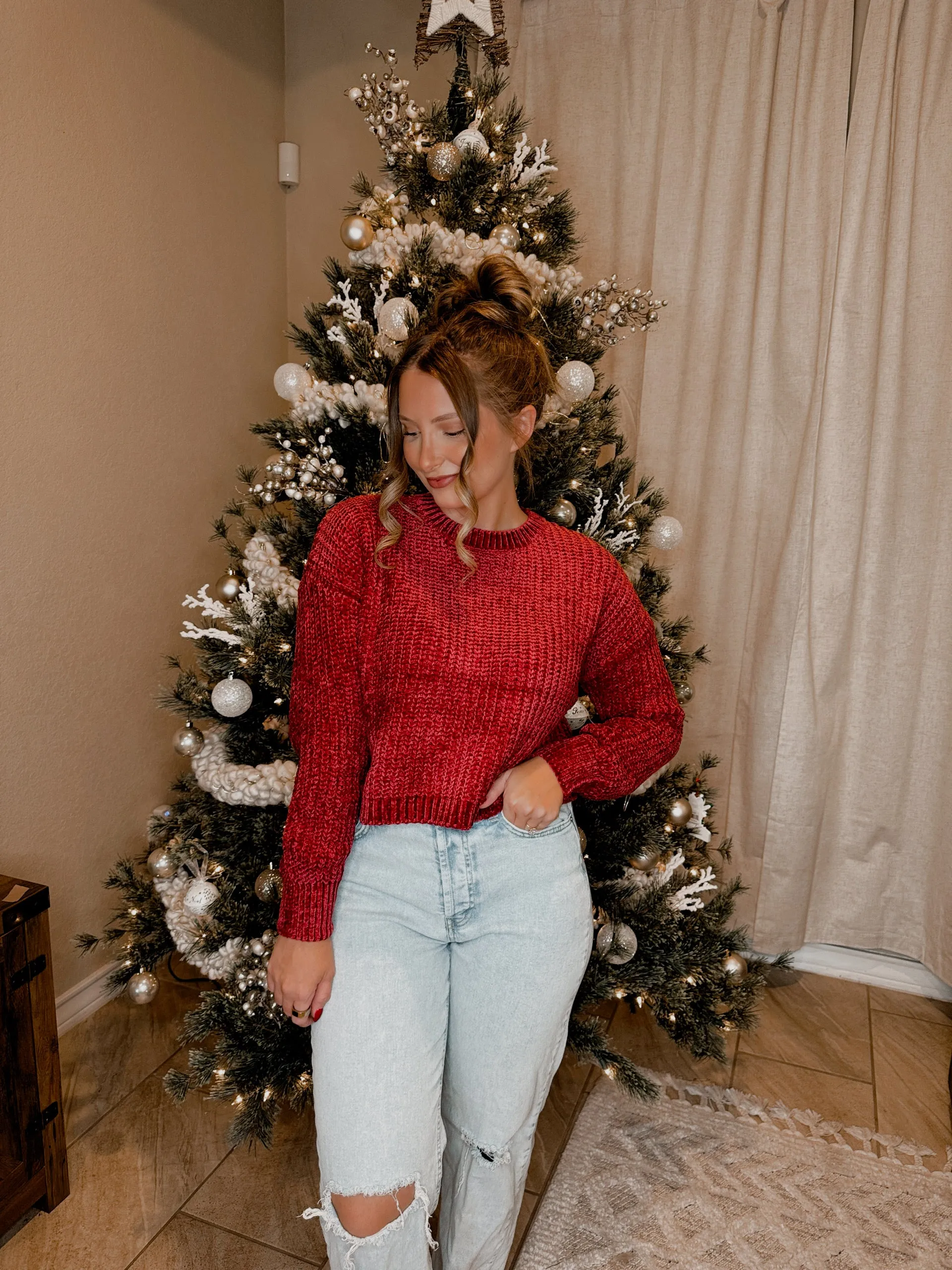 Chenille Knit Sweater - 5 Colors Available