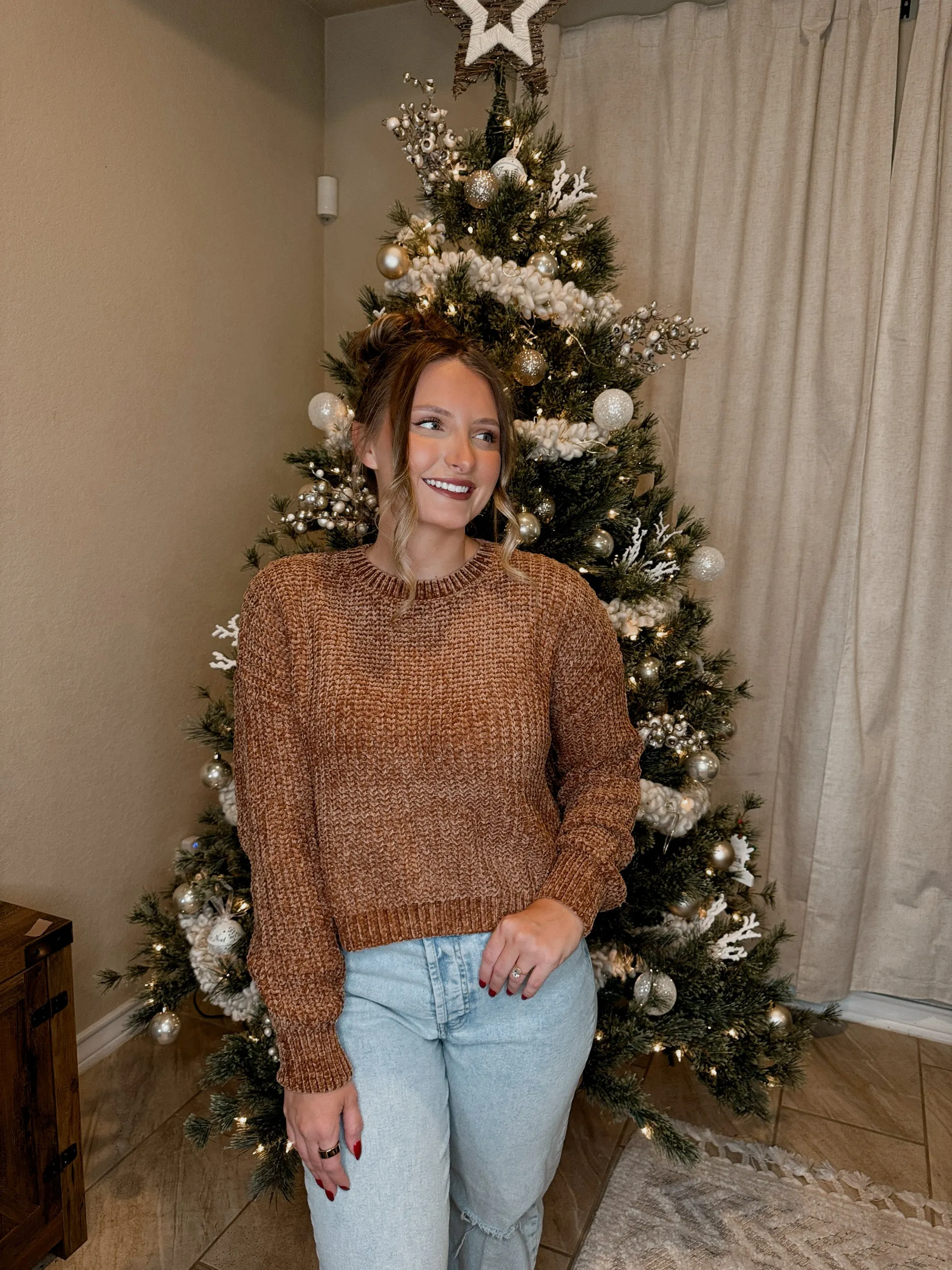 Chenille Knit Sweater - 5 Colors Available