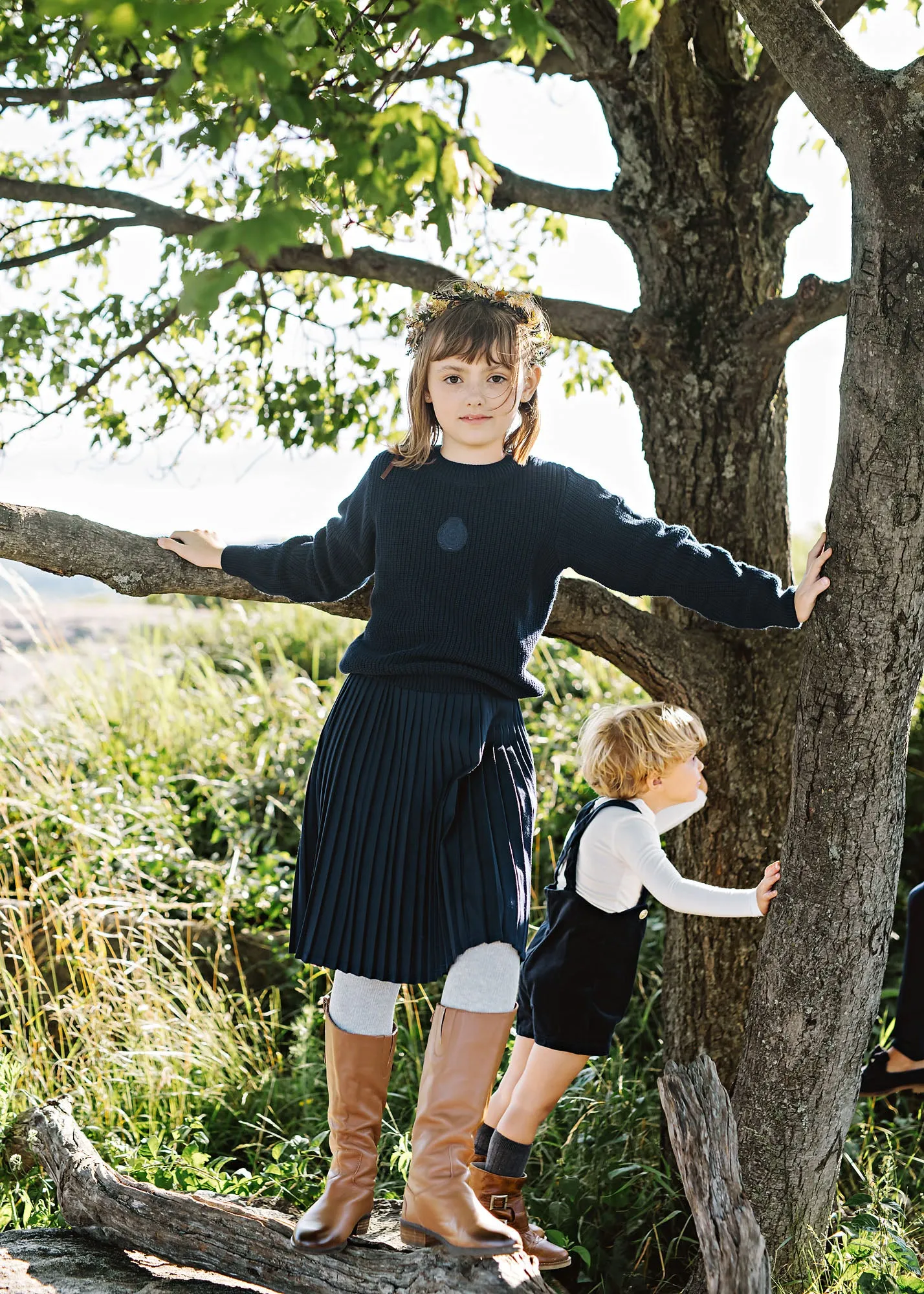 Chunky Crest Knit Sweater