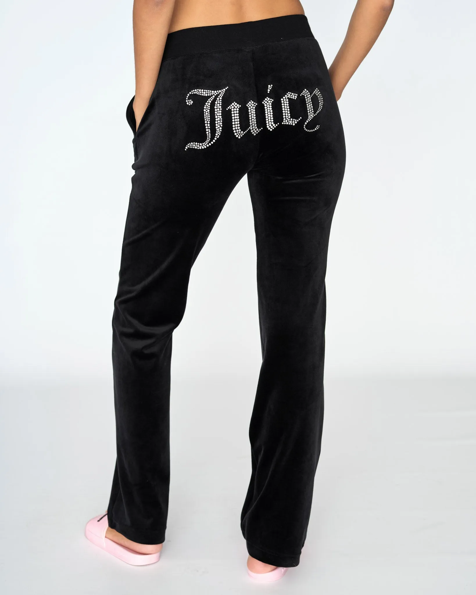 Classic Velour Diamante Del Ray Pant Black