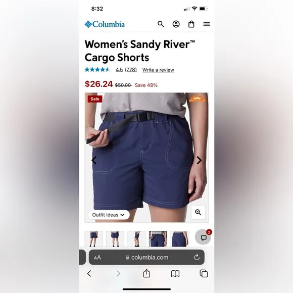 Columbia Women’s Sandy River Cargo Shorts