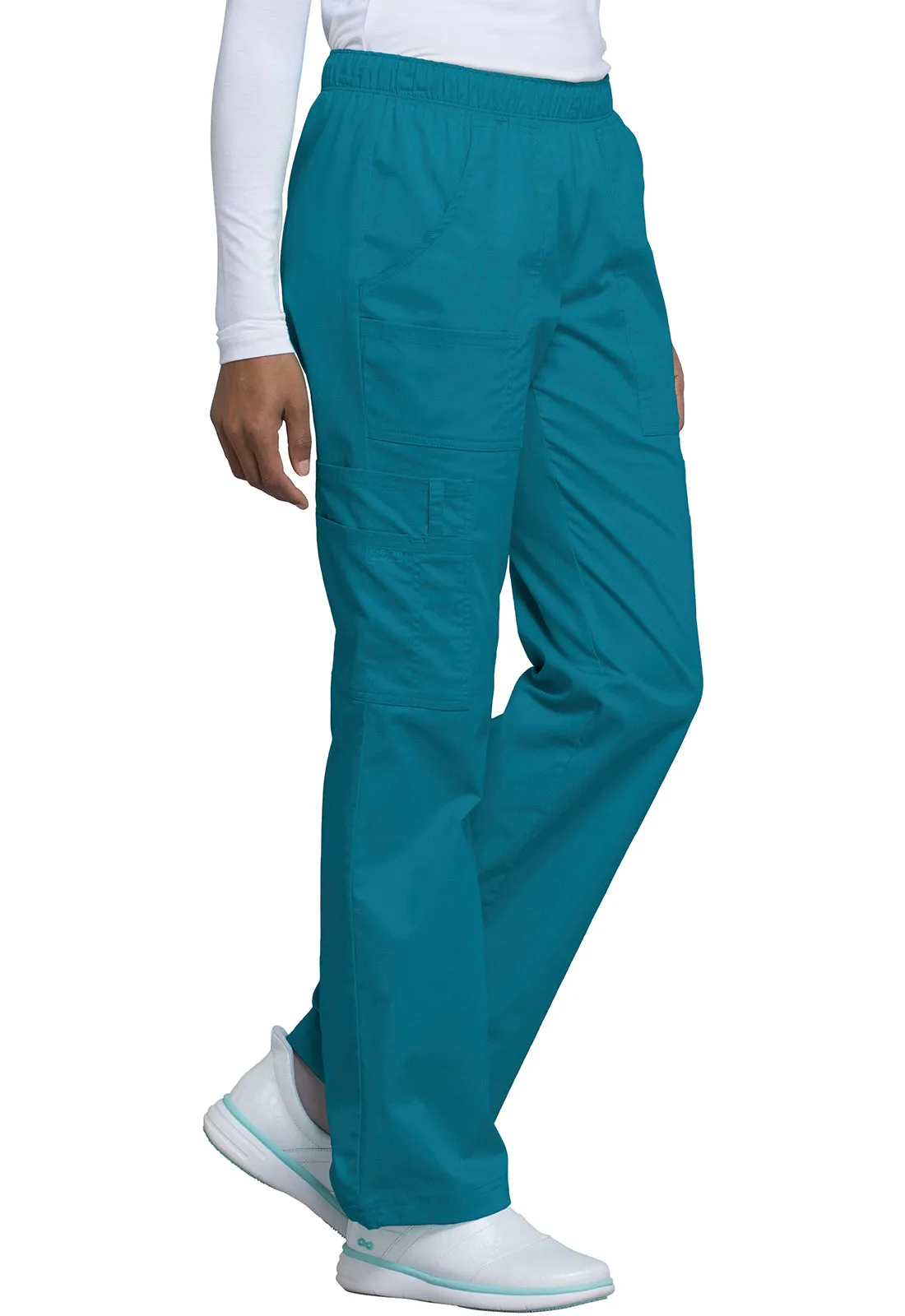 Core Stretch 4005 Mid Rise Pull-On Cargo Pants Caribbean Blue
