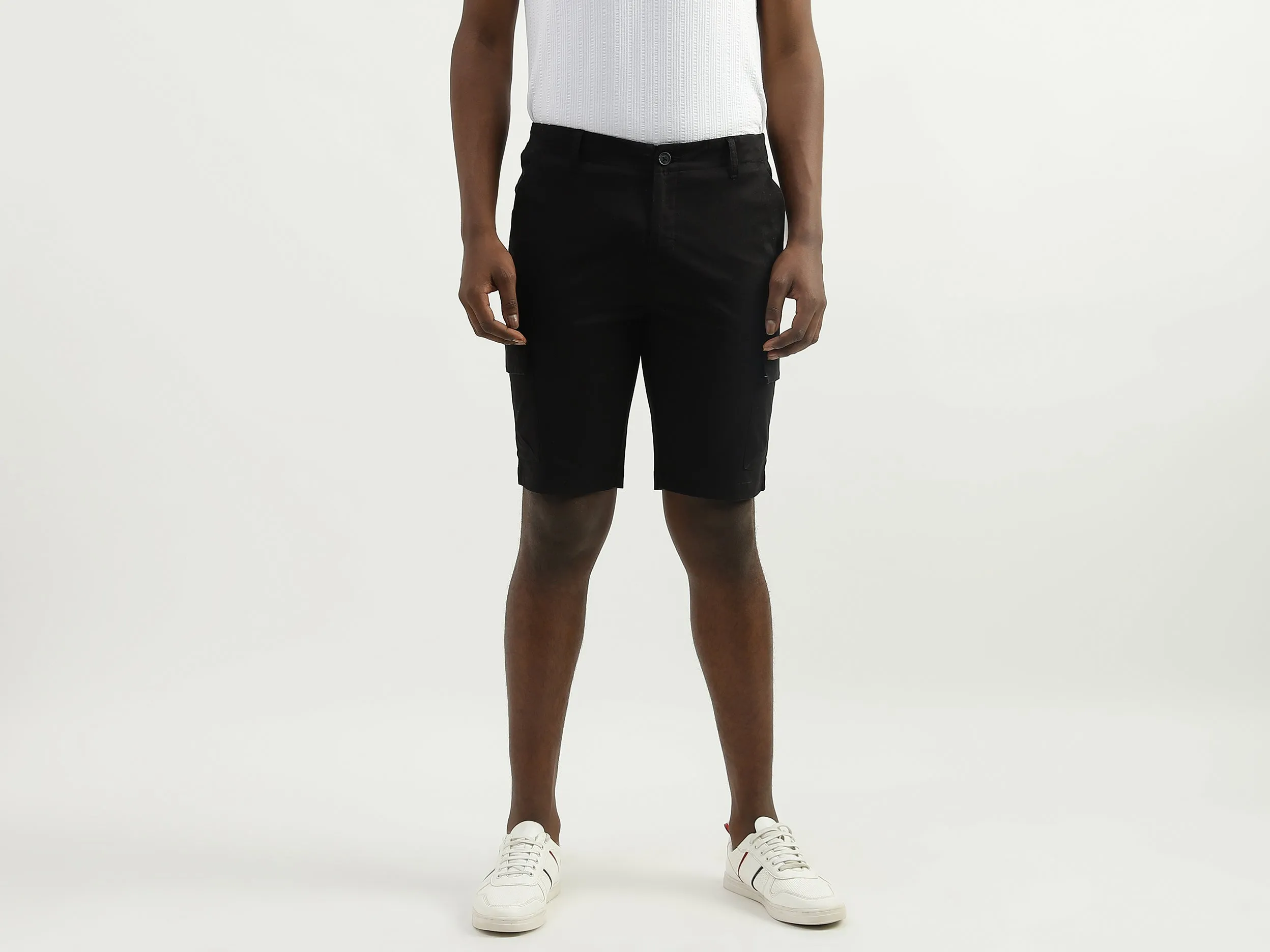 Cotton Solid Regular Fit Mens Shorts