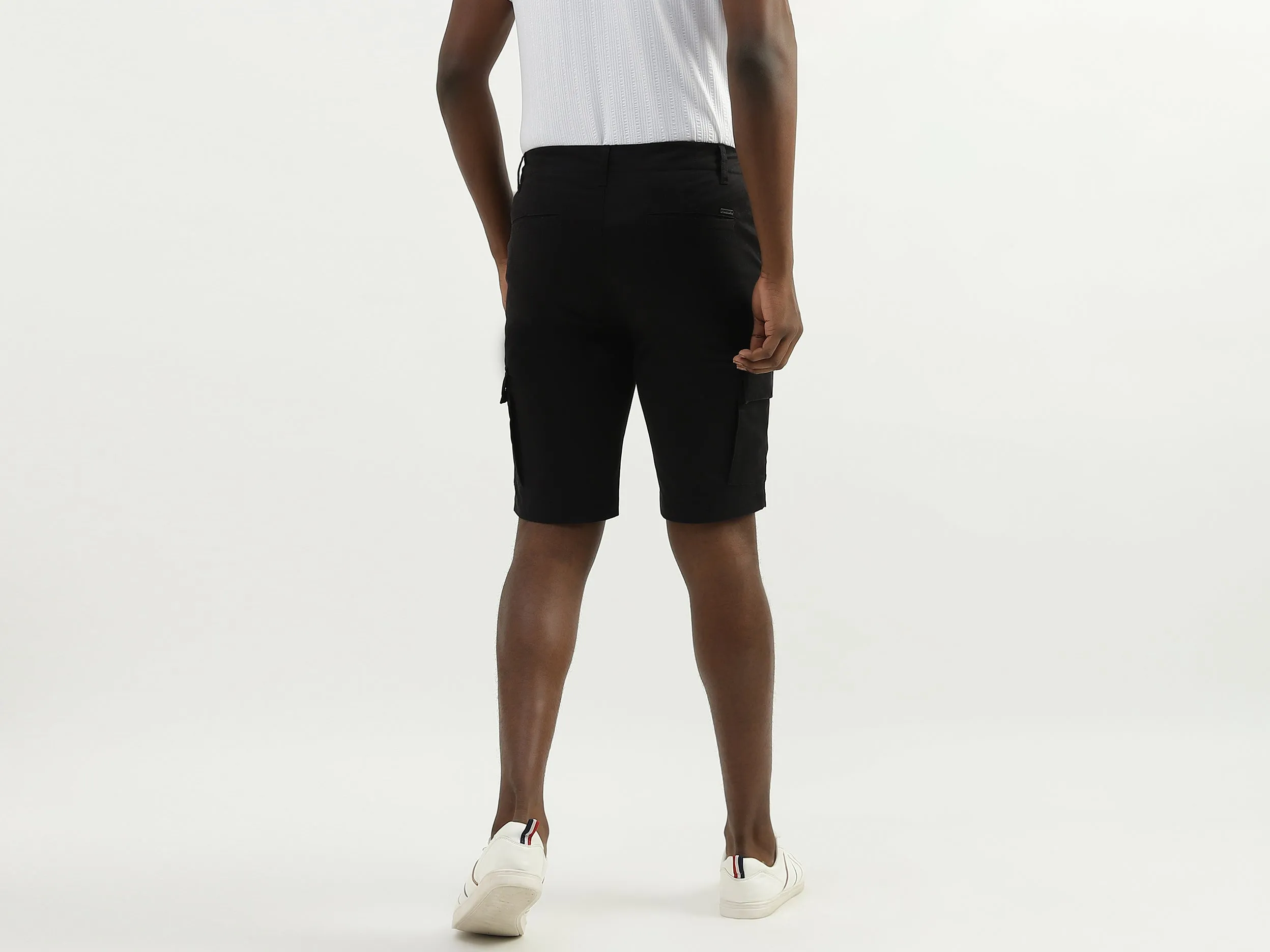 Cotton Solid Regular Fit Mens Shorts