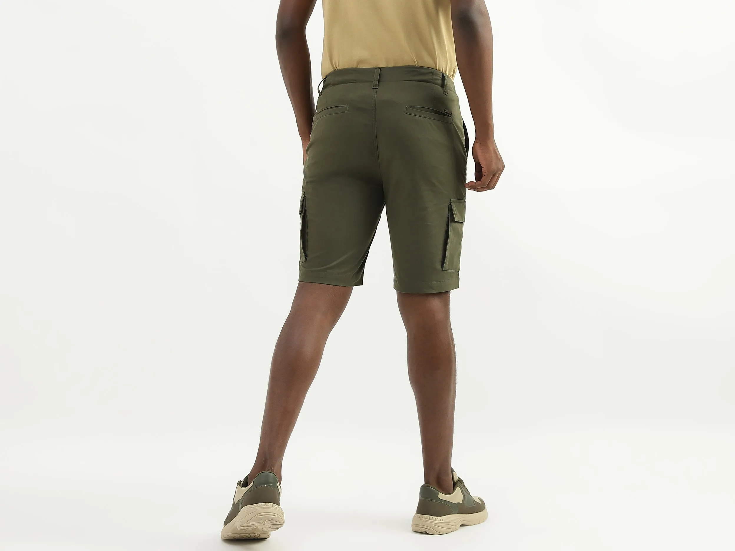 Cotton Solid Regular Fit Mens Shorts