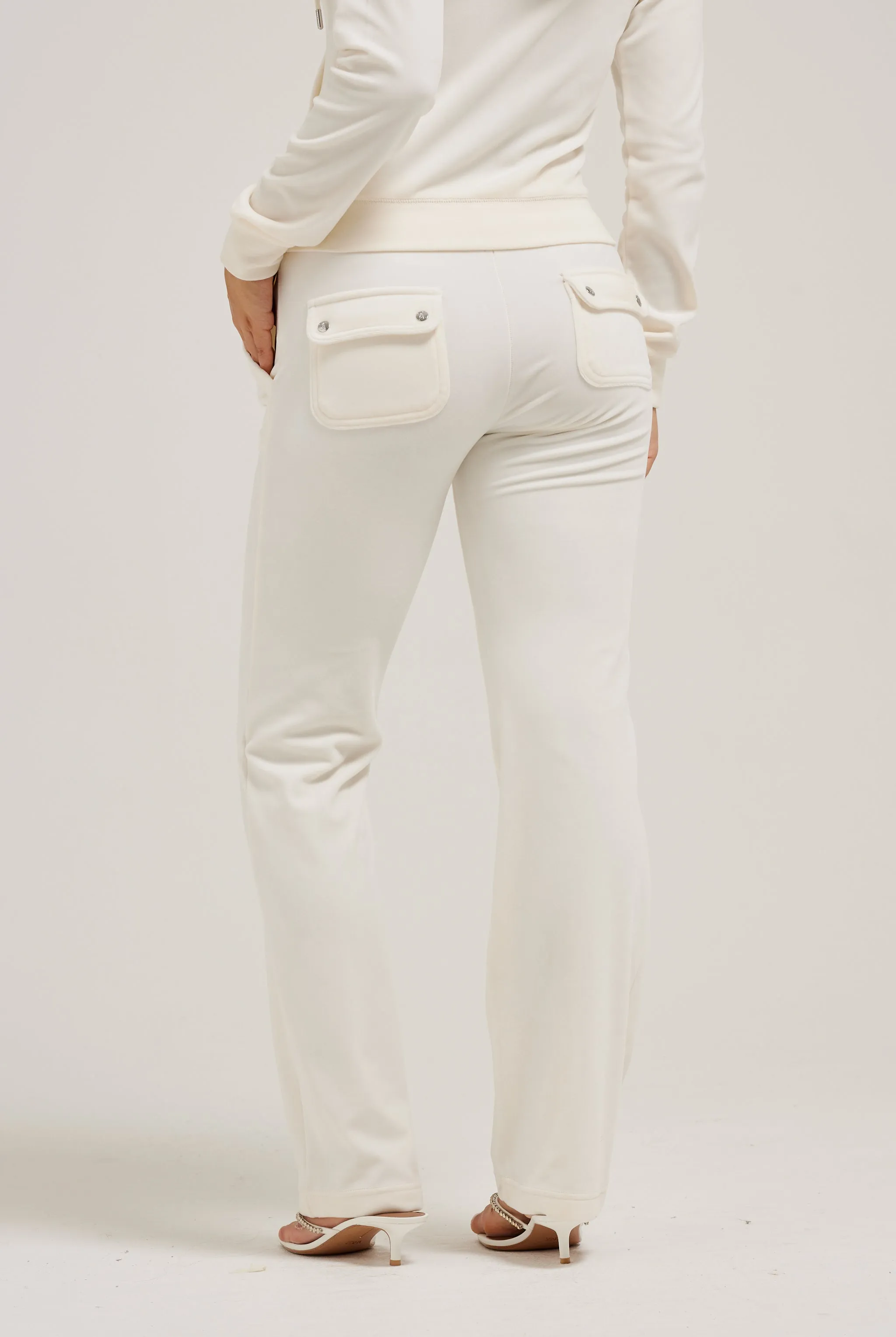CREAM CLASSIC VELOUR DEL RAY POCKETED BOTTOMS