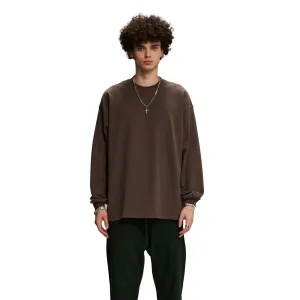 Crew Neck Solid Color Sweatshirt