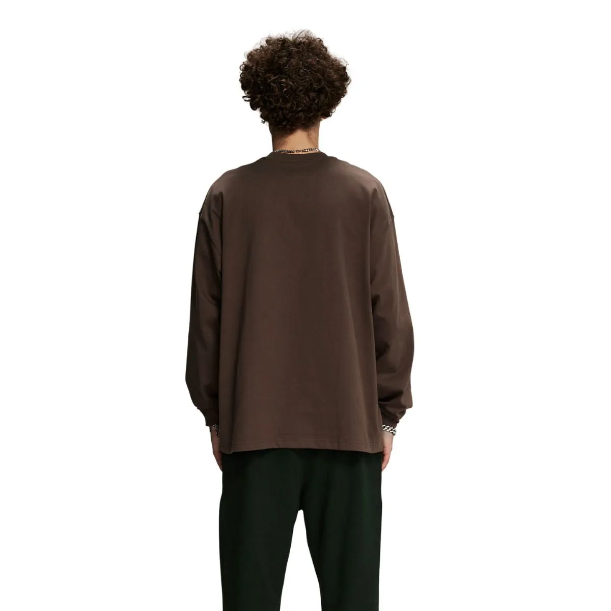 Crew Neck Solid Color Sweatshirt