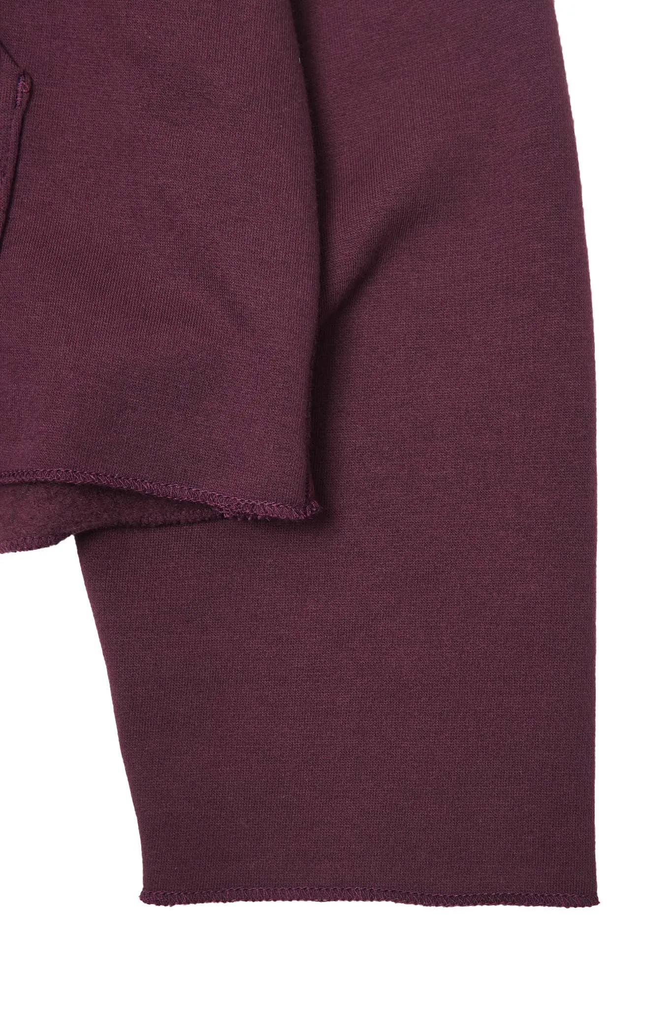 CUTOFF HOODIE IN WINE