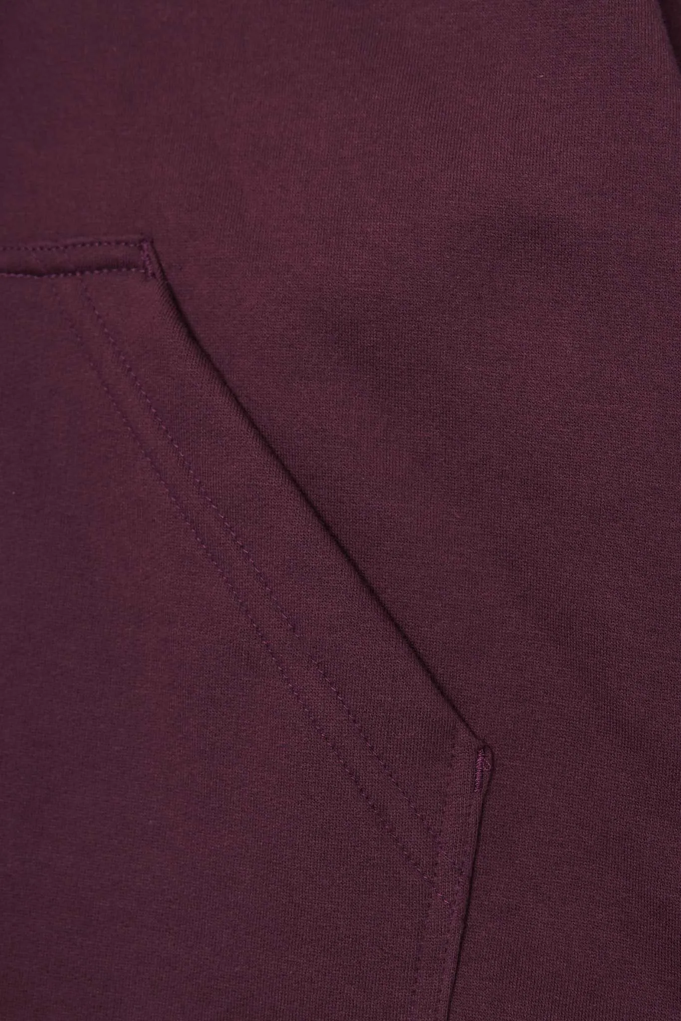 CUTOFF HOODIE IN WINE