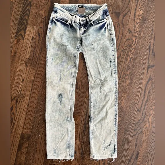D&amp;G Dolce &amp; Gabbana ripped Girly jeans, size 25
