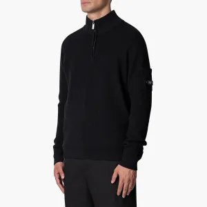 D'AZUR KNITTED HALFZIP | BLACK