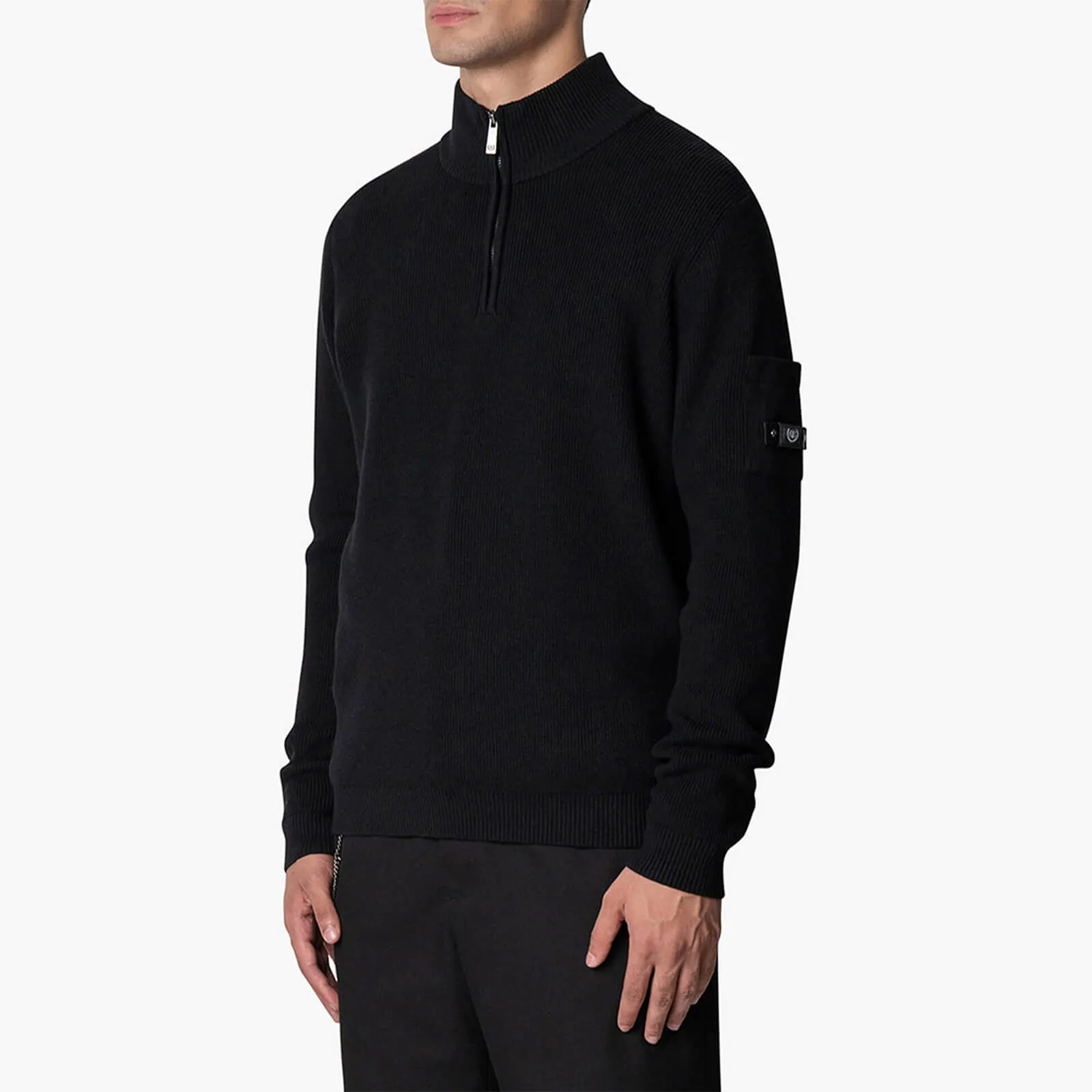 D'AZUR KNITTED HALFZIP | BLACK