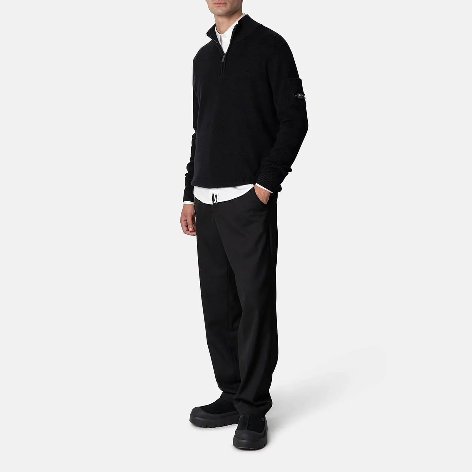 D'AZUR KNITTED HALFZIP | BLACK