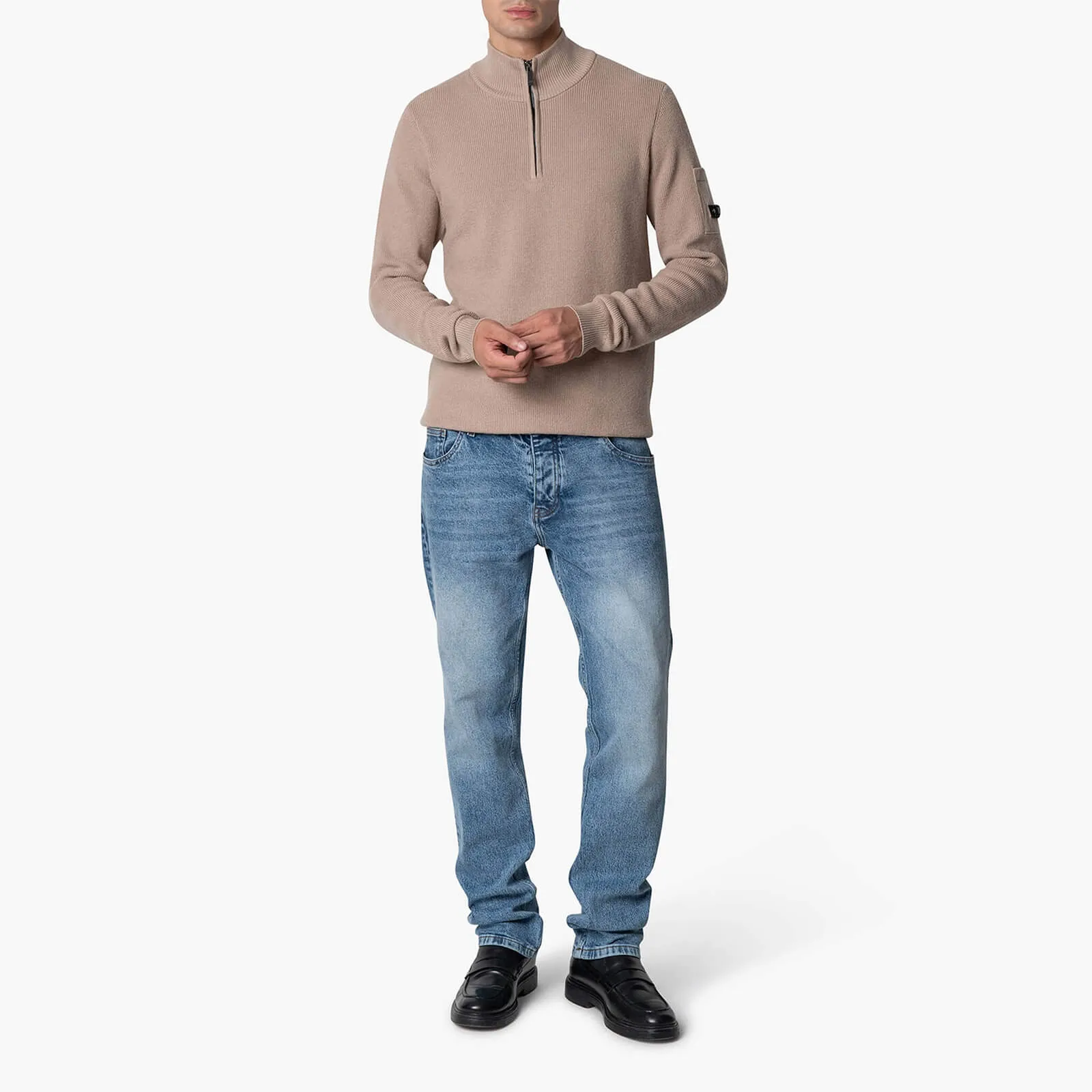 D'AZUR KNITTED HALFZIP | FADED BROWN