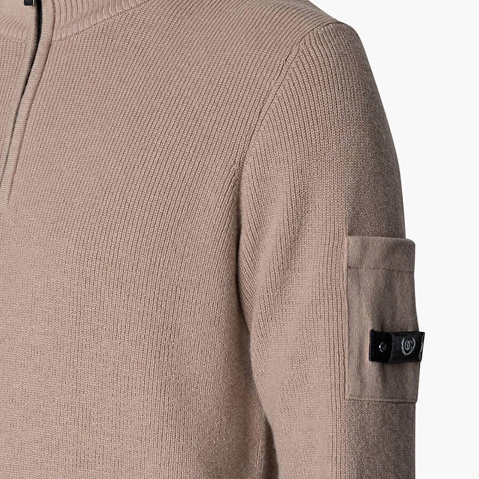 D'AZUR KNITTED HALFZIP | FADED BROWN