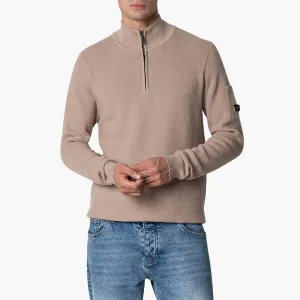 D'AZUR KNITTED HALFZIP | FADED BROWN