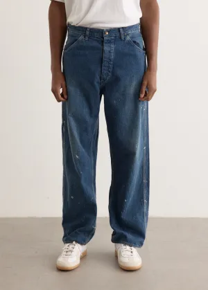 Denim Painter Pants With Paint