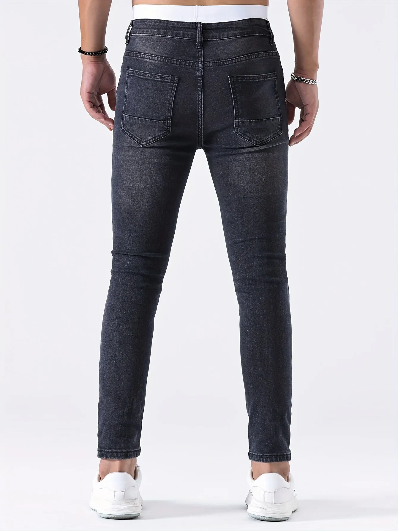 Denim Vortex™ | Men's Distressed Skinny Jeans | Ripped Design, Tapered Fit, Casual Streetwear Style