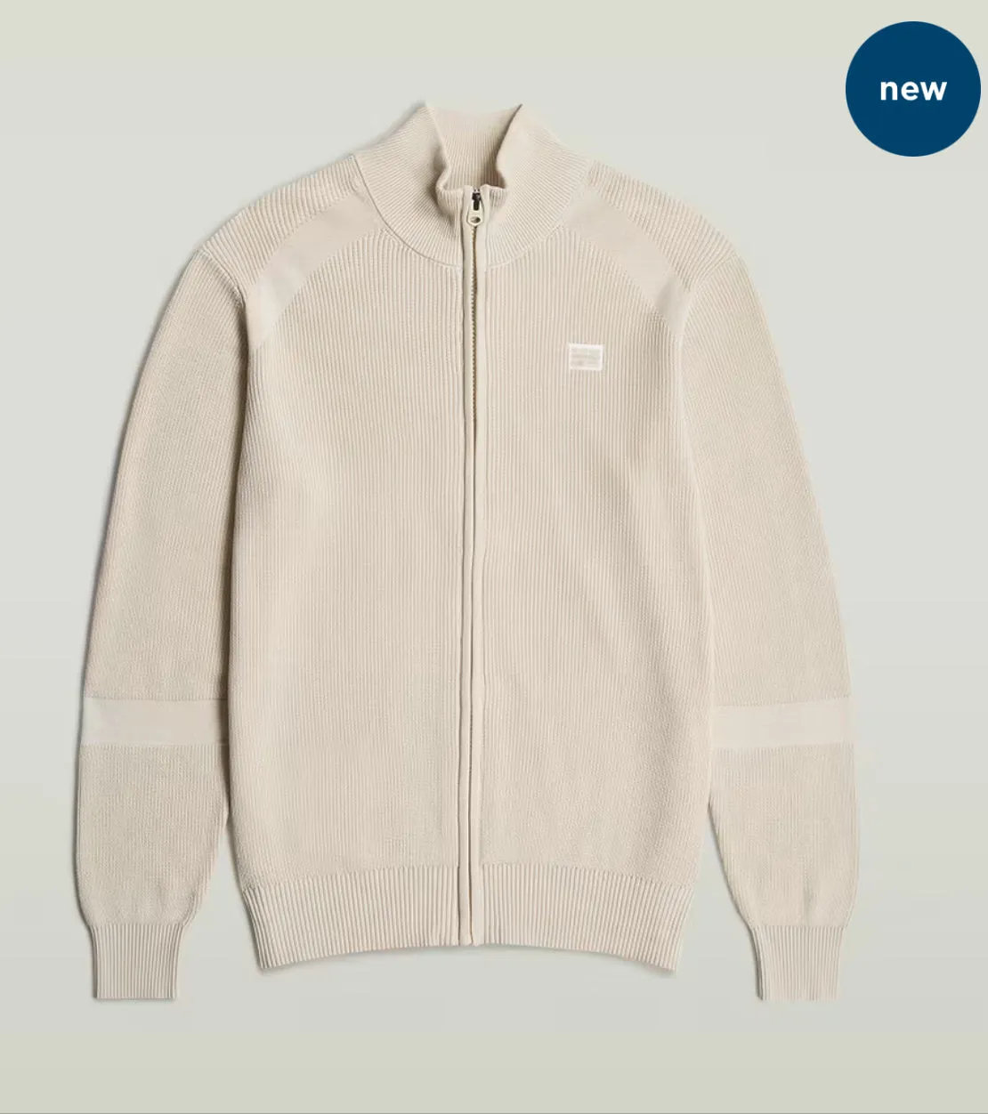 DETAILED KNITTED ZIP THRU WHITEBAIT