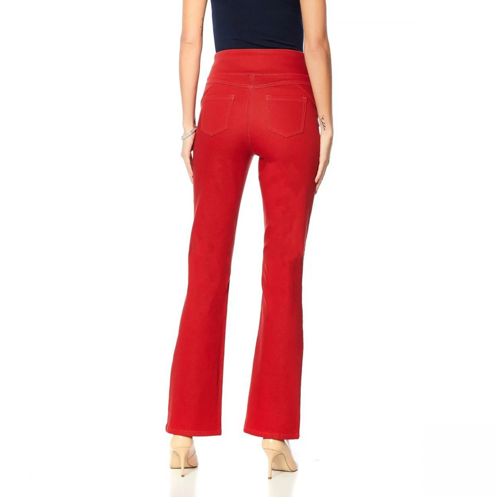 DG2 by Diane Gilman Women's Tall Slimming Comfort Waist Boot Cut Jeggings