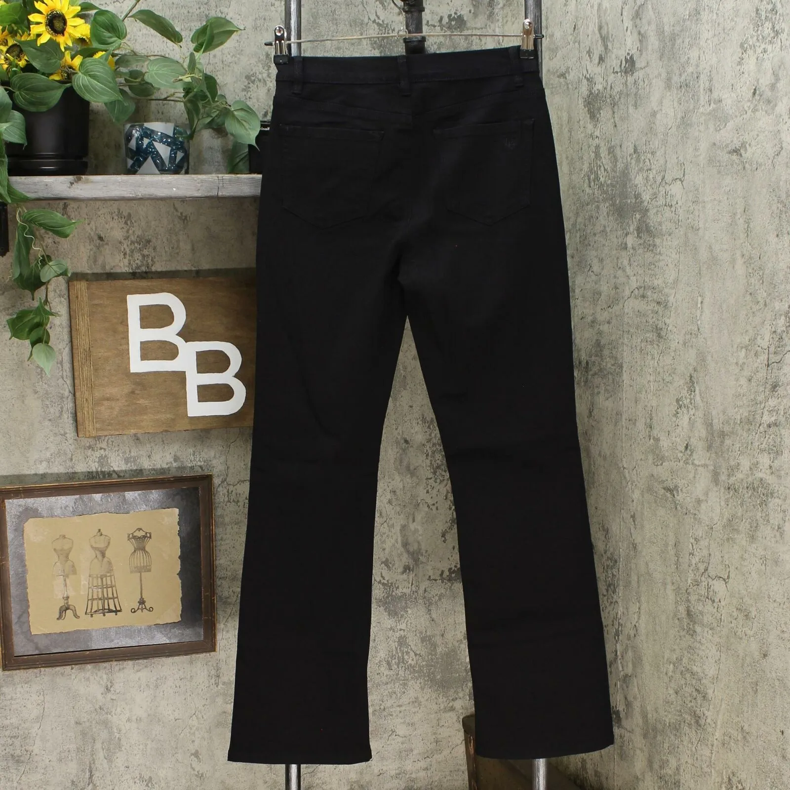 DG2 by Diane Gilman Women's Virtual Stretch Bootcut Jeans Black 6