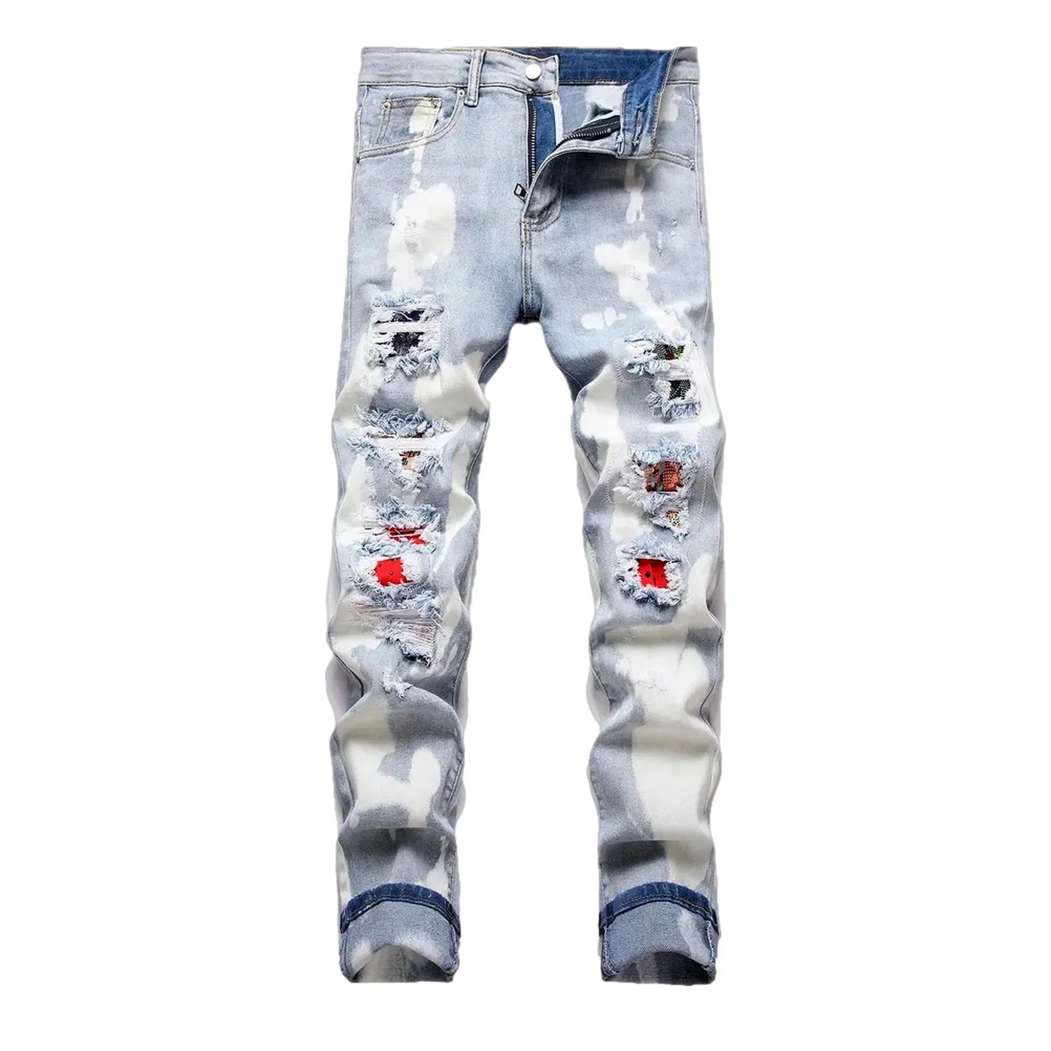 Distressed style men's jeans
