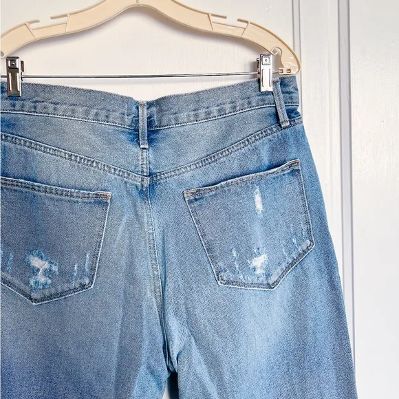 Driftwood • Jordie Mom Jean loose baggy fit distressed ripped Eskimo light wash