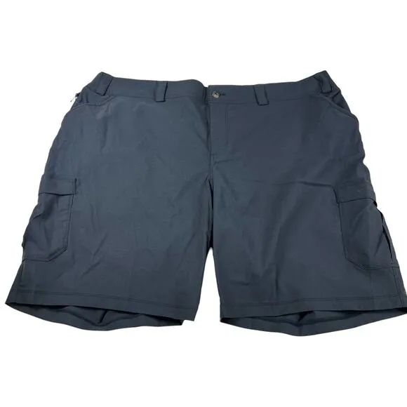 Duluth Trading Co. Womens 25W Dry on the Fly Shorts 10 inch Cargo Blue Outdoor