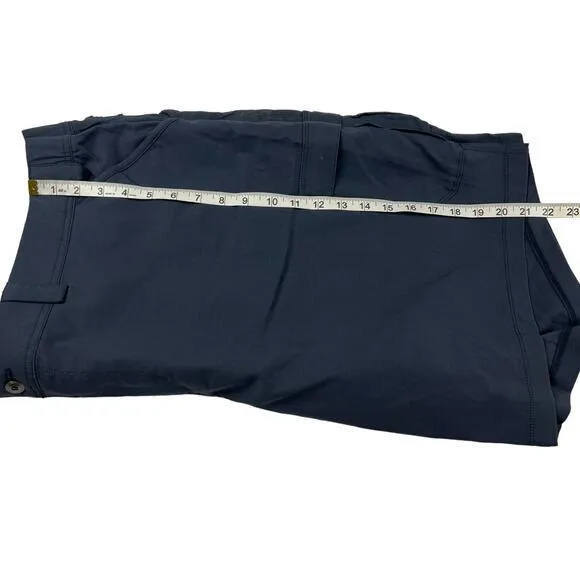 Duluth Trading Co. Womens 25W Dry on the Fly Shorts 10 inch Cargo Blue Outdoor