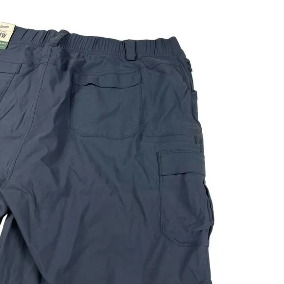 Duluth Trading Co. Womens 25W Dry on the Fly Shorts 10 inch Cargo Blue Outdoor