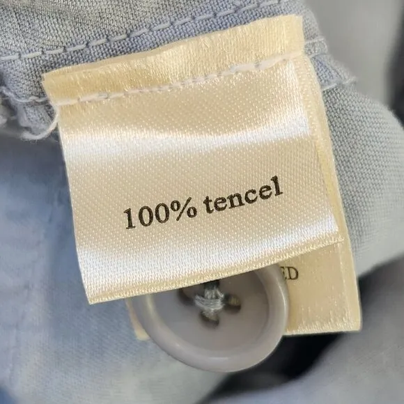 Dylan NWT Belted Cargo Shorts Womens 8 Light Blue Tencel Mid Rise