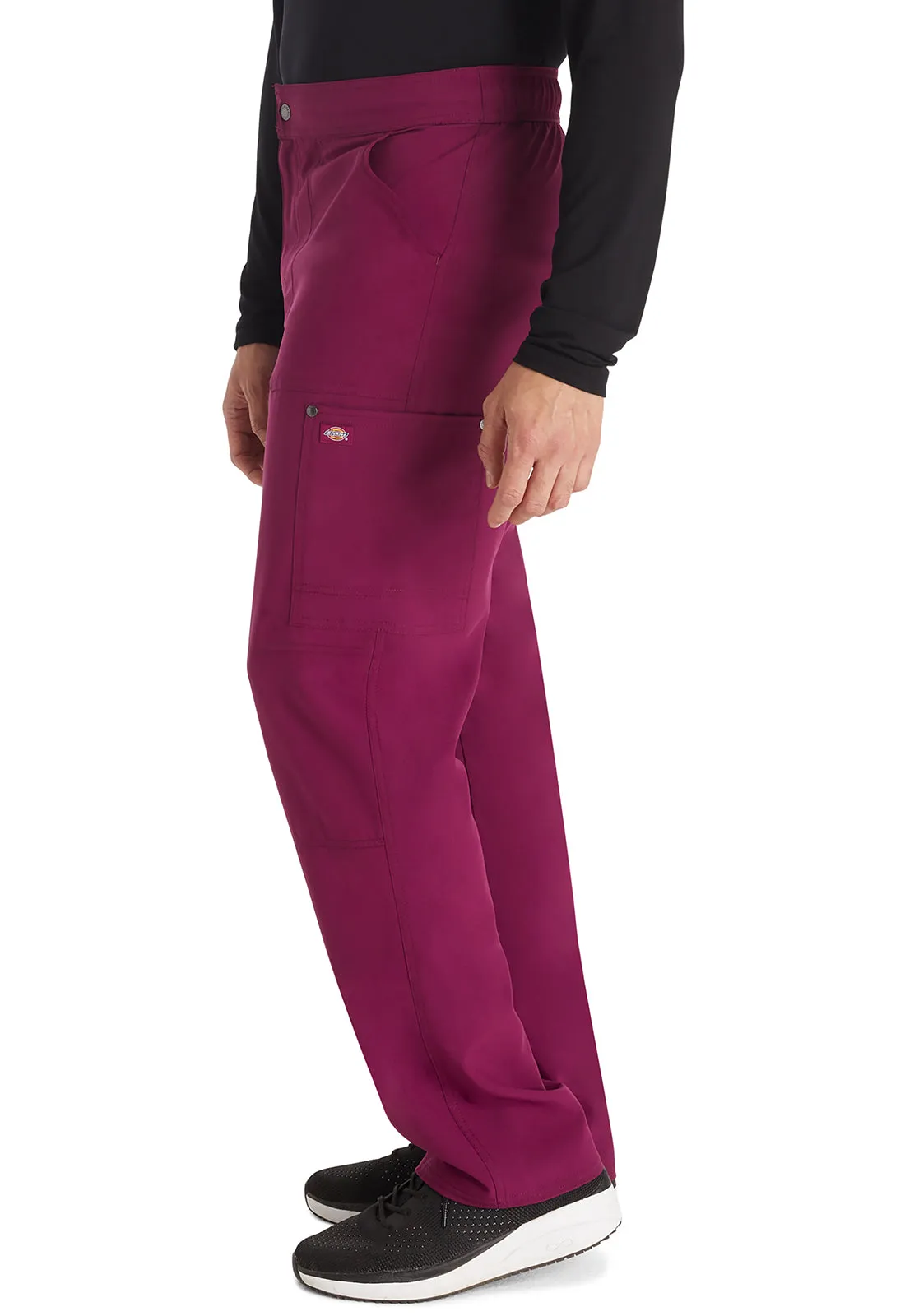 EDS NXT DK216 Men's Mid Rise Zip Fly Straight Leg Pants Wine