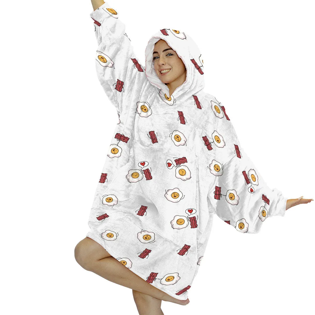 Egg and Bacon Hoogy - Oversized Blanket Hoodie