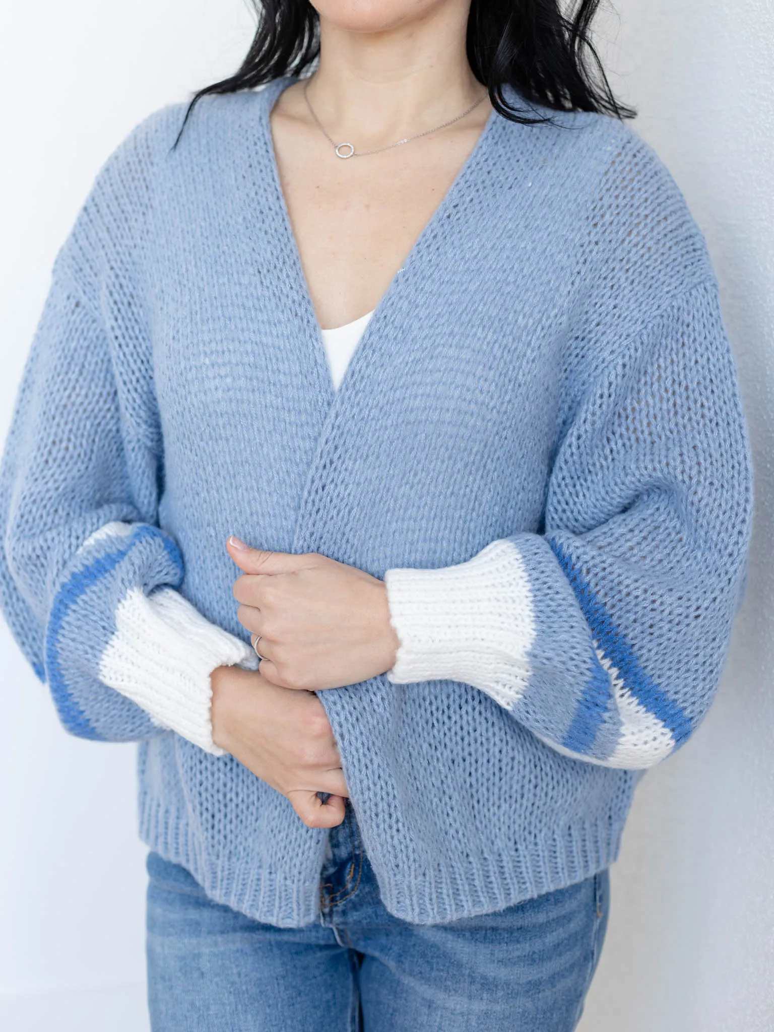 Elan Sleeve Detail Slouchy Cardigan
