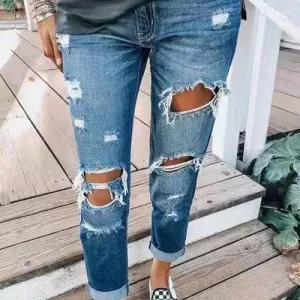 Elegance Ripped Jeans for Women of Character
