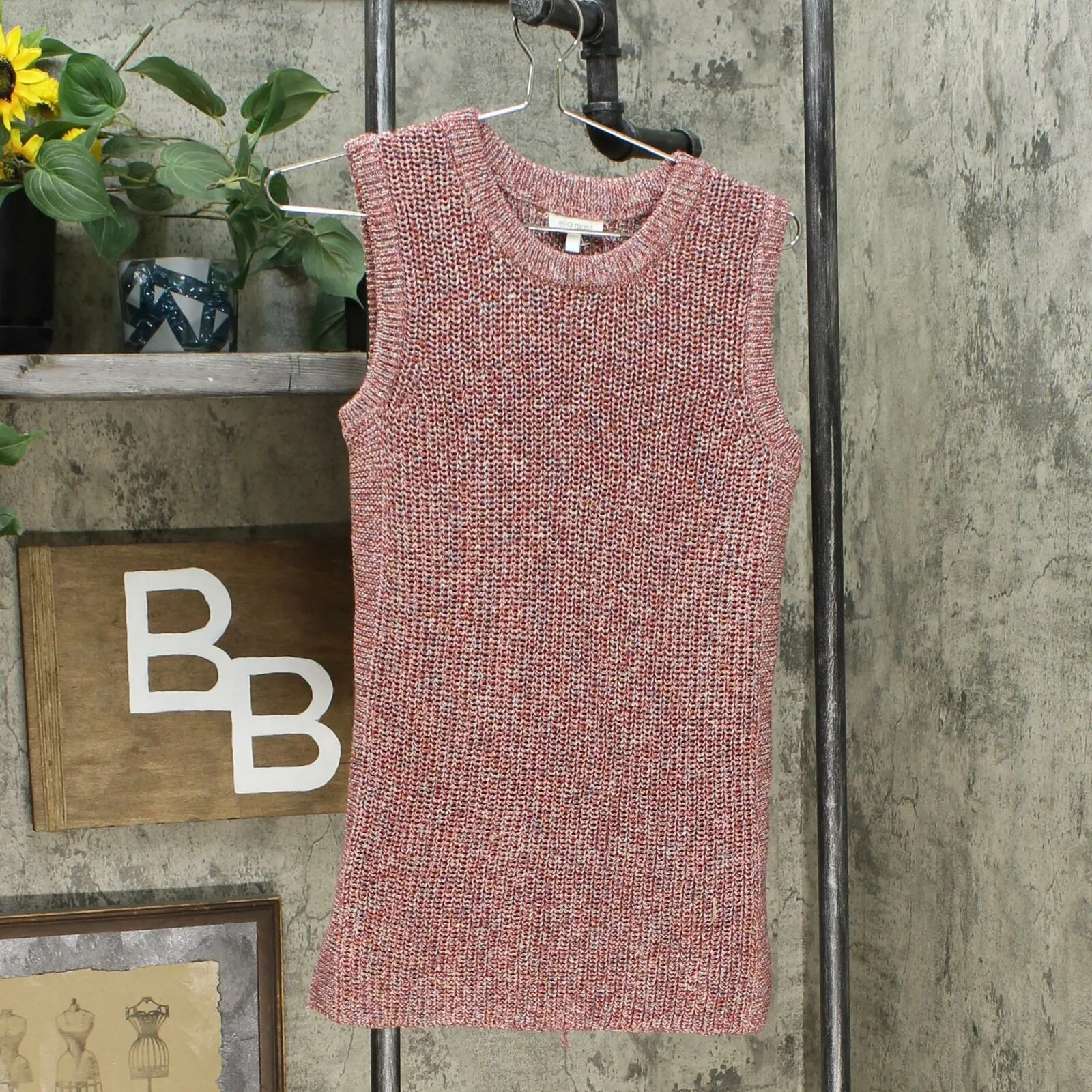 Ella Moss Women's Sleeveless Crewneck Sweater