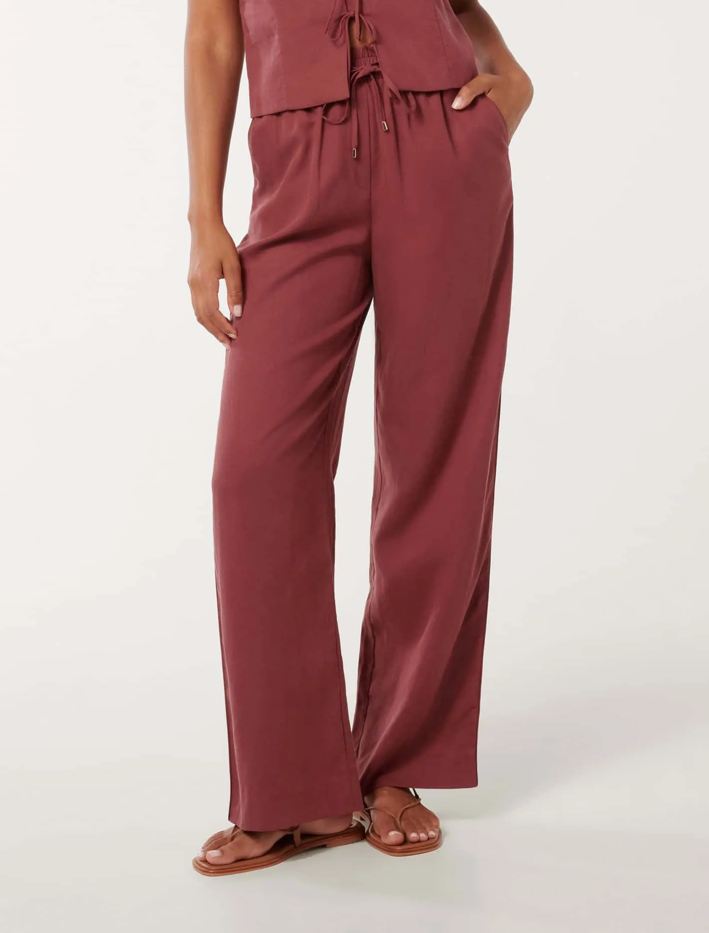 Erica Drawstring Straight Leg Pants