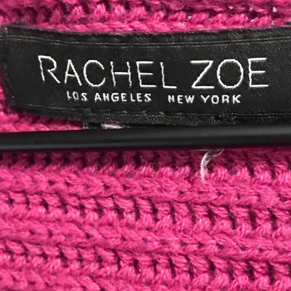 EUC Rachel Zoe Fuchsia Knit Drop Shoulder Sweater