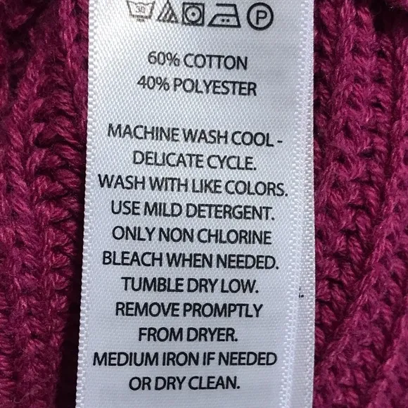 EUC Rachel Zoe Fuchsia Knit Drop Shoulder Sweater