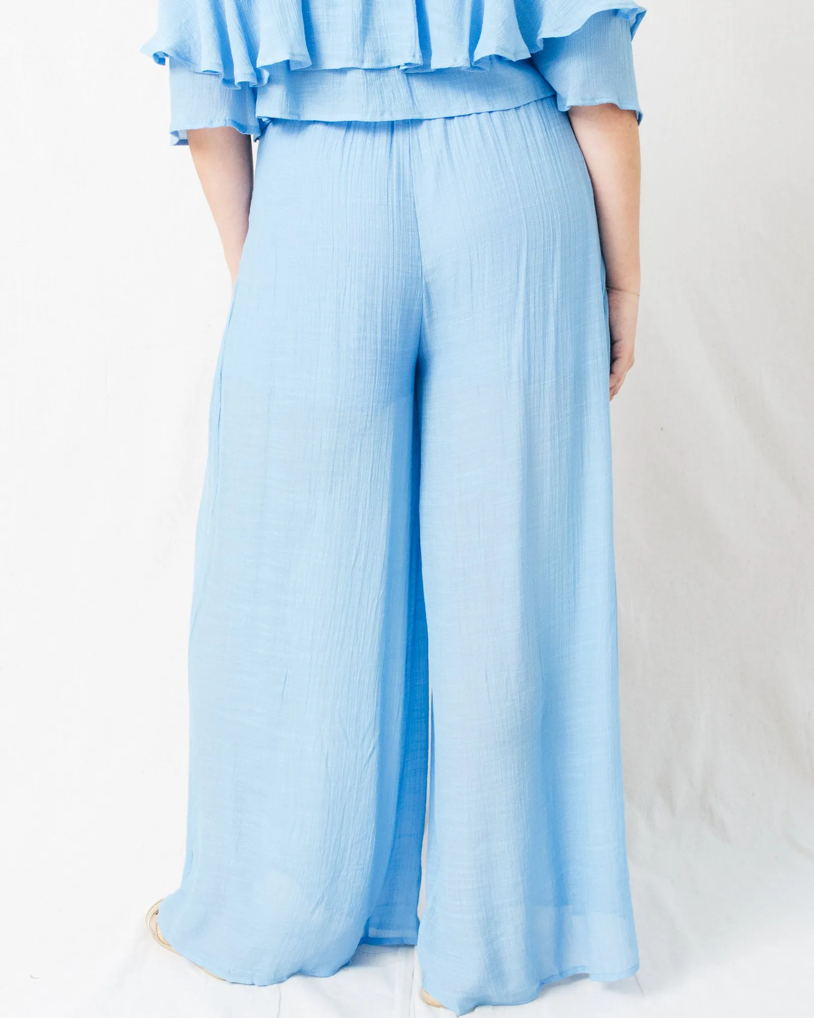 Evening Star High Waist Pleated Flowy Pants