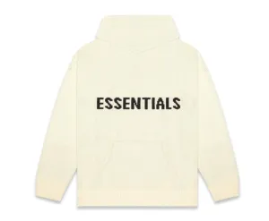 FEAR OF GOD ESSENTIALS "Knit" Hoodie Cream