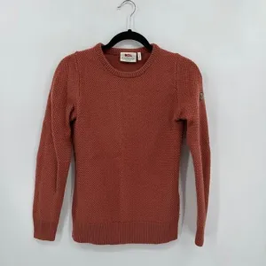 Fjallraven ÖVIK Structure Lambswool Sweater Rust Size XS