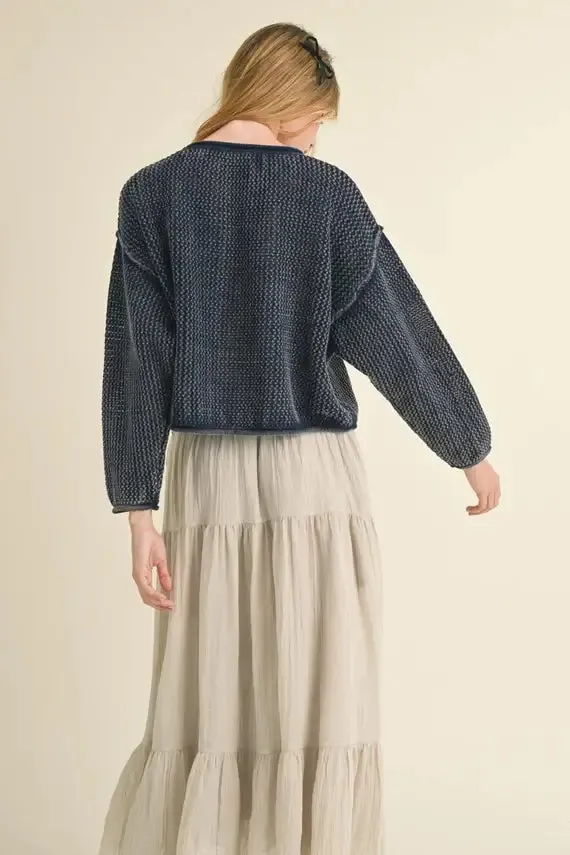 FLAG KNITTED SWEATER TOP