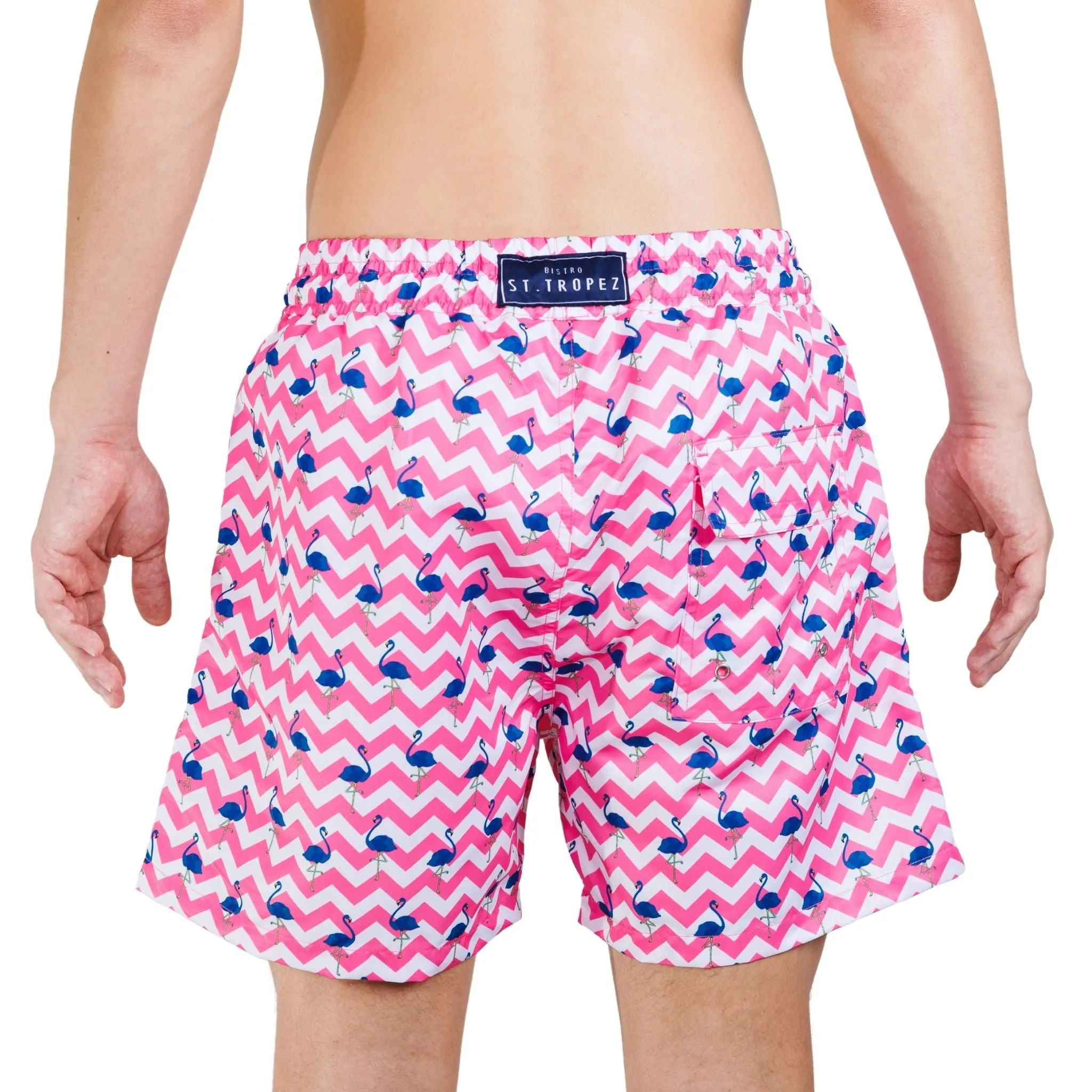Flamingo Striped Board Shorts