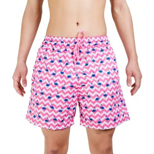 Flamingo Striped Board Shorts