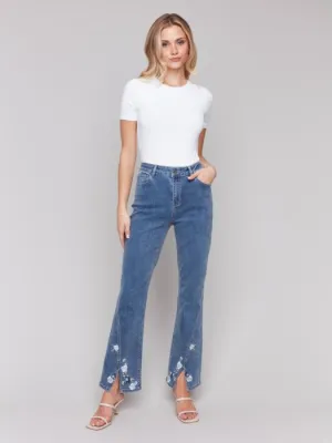 Floral Embroidered Bootcut Jean